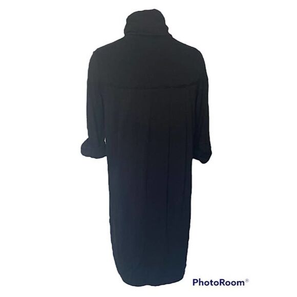 3.1 Phillip Lim Black Turtleneck Sweater Dress‎ 3/4 Sleeve Cotton/Wool Sz S - Picture 2 of 5